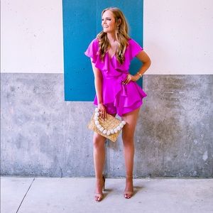 Vicidolls FIERCELY FUCHSIA WRAP ROMPER